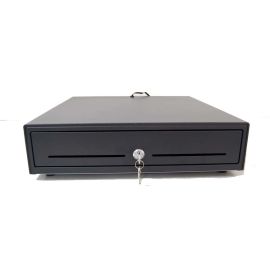 BYPOS cash drawer E410 Dark Gray ** manual front touch ** 8 coin and 4 paper incl. insert trays-BYPOS-1663-1