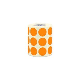 BYPOS Round label paper 3 inch core Orange-BYPOS-3548