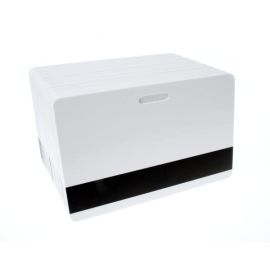 Blank white plastic cards with magnetic stripe & punch slot (pack of 100)-A7-whhisl