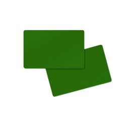 PVC card both sides green matt 86 x 54 x 0.76 mm (500 pieces)-403028M