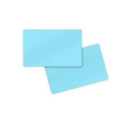 PVC card double-sided light blue 86 x 54 x 0.76 mm (500 pieces)-403027