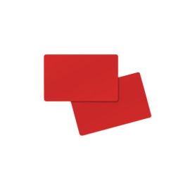 PVC card red matt on both sides 86 x 54 x 0.76 mm (500 pieces)-403025M