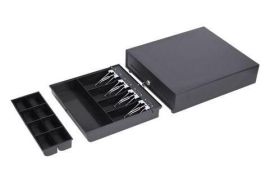 BYPOS Cash Drawer E410, Manual Button, Black