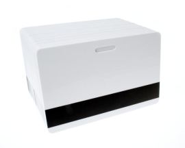 Blank white plastic cards with magnetic stripe & punch slot (pack of 100)