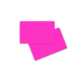 PVC card double-sided Pink neon 86 x 54 x 0.76 mm (500 pieces)